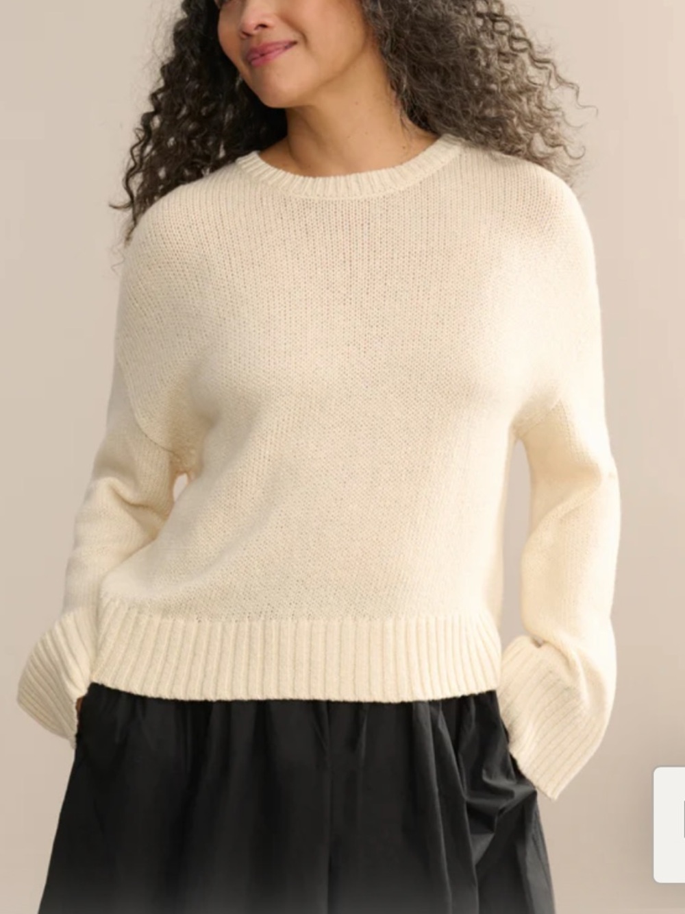 Jenni Kayne Cameron Crewneck In Cream M Medium EUC